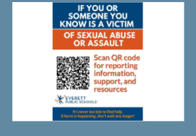  QR Code poster for reporting sexual assault